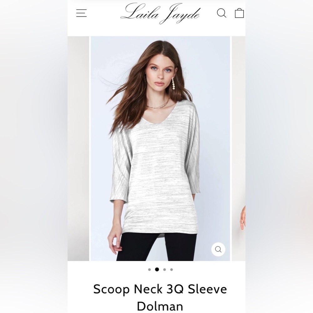Leila Jayde Scoop Neck 3Q Sleeve Dolman